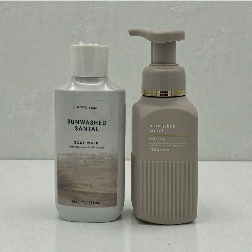 Bath and Body Works Sunwashed Santal Body Wash & Hand Soap NWT